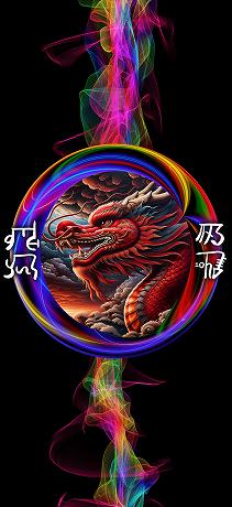 龍体文字 心身の健康 赤龍RAINBOW